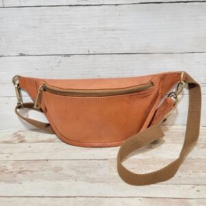 Tan Leather Crossbody Bag